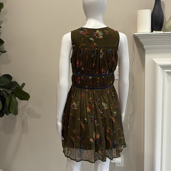 Abercrombie & Fitch Velvet Trim Butterfly Print Babydoll Dress Size Small Fairy - Picture 13 of 16